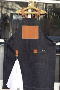 ผ้ากันเปื้อนยีนส์สำหรับผู้หญิงเสื้อผ้าทำงานย่างครัวบาร์เทนเดอร์สำหรับพนักงานเสิร์ฟ LAN-0151 - Product Image 2