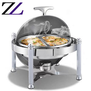 Morden shenfing <span class=keywords><strong>pyrex</strong></span> dishe – accessoires de restauration rotatifs, chafer de restauration à roulettes rectangulaires empilables - Product Image 4