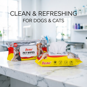 Lingettes nettoyantes pour animaux personnalisables pour chiens et chats, sans rinçage, désodorisantes, pour les yeux, le visage et les pattes, portables et pratiques pour les voyages - Product Image 1