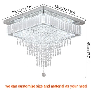 德国仓库定制水晶家居装饰照明灯智能LED吸顶灯 - Product Image 4