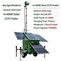 Dış Mekan RITEVOLT RST-4P-S CCTV Güvenlik Kamerası Treyleri IP67 5000K Gün Işığı Güneş Enerjili/Elektrikli Güç Kaynağı 19200WH Uzak Bölge Web Kamerası için