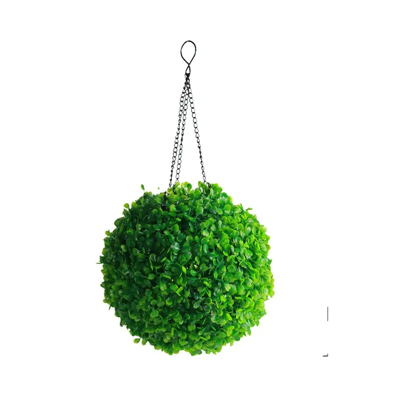 人工植物卸売トピアリーボールツゲの木の花輪裏庭、バルコニー、庭、結婚式、家の装飾のための装飾的な草のボール