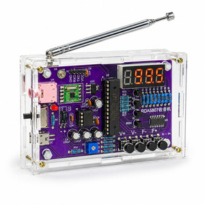 Kit Electrónico para Aficionados OKYN-G5291, Kit de Ensamblaje de Radio FM RDA5807, Receptor con Pantalla Digital y Carcasa de Acrílico - Product Image 1