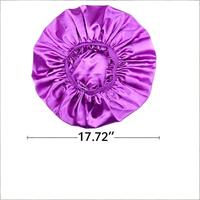Bonnet Satin Sutra Diameter Ekstra Besar 17,72 Inci 45 CM Lapis Ganda, Perawatan Ganda, Kualitas Pabrik Asli
