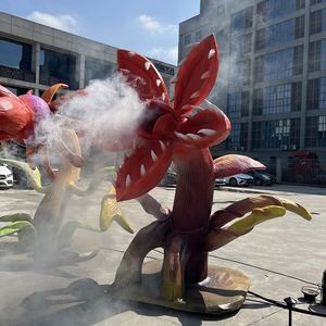 Fleur mangeuse d'hommes réaliste et mobile sur mesure |   Plante animatronique sonore/lumineuse pour parcs à thème intérieurs/extérieurs, centres commerciaux, décorations d'Halloween - Product Image 5