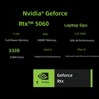 Ordinateur portable de jeu AI ultra-fin Thunder God ZERO Air15 Xiaoqinglong avec processeur Intel Core U7, carte graphique RTX 5060, écran 165Hz et stockage SSD