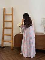 Abaya de luxe islamique pour femmes, en polyester, style Dubaï, jupe élégante à col en V orné de perles, robe longue à manches, fabriquée en Chine