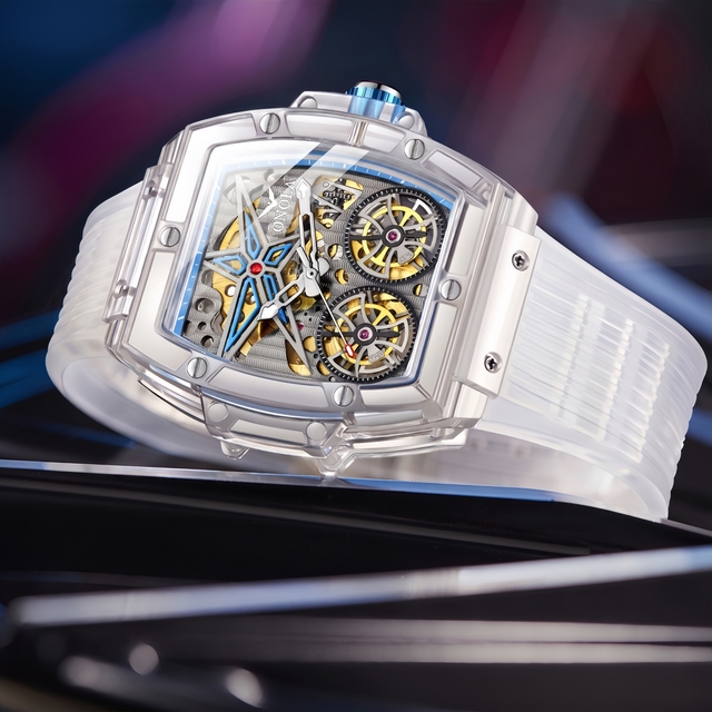 ONOLA 6828 Luxury Brand Watch Classic Twin Flying Wheels Custom Mechanical Automatic Watches Men Wrist Watch