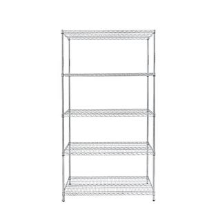 Étagère <span class=keywords><strong>utilitaire</strong></span> multi-usages 48"x24"xH72" pour restaurant, stockage alimentaire, 5 niveaux, en fil d'acier zingué avec approbation NSF - Product Image 2