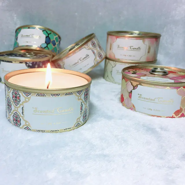 Groothandel Custom Gift Box Luxe Decoratieve Aroma Geurende Tin Kaarsen