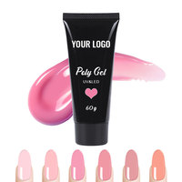 Gel Poly Coloré pour Ongles, Gel Acrylique en Gros, Sans HEMA, Sans TPO, Gel d'Extension UV LED Professionnel pour Salon, Marque Privée OEM