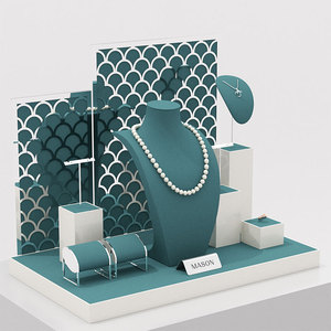 MASON prix bon marché avec bague <span class=keywords><strong>de</strong></span> luxe collier boucles d'oreilles présentoir à bijoux pour vitrine en métal microfibre ensemble <span class=keywords><strong>de</strong></span> présentoirs à bijoux - Product Image 3