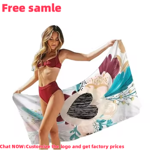 Vente en gros Serviettes de plage en microfibre surdimensionnées résistantes au sable de luxe légères pour adultes et enfants - Product Image 6