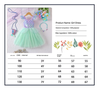 Robe de princesse sirène pour filles, robe tutu à paillettes, costume de fête d'anniversaire, cosplay, robe de demoiselle d'honneur, vêtements pour enfants, vente en gros