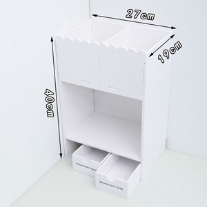 Corner Vertical Multi Layer <b>Small</b> Bookshelf 27x19x40cm Desk Storage Student Dormitory Organizer With <b>Drawers</b> - Product Image 1