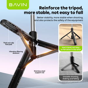 BAVIN fábrica al por mayor de alta calidad <span class=keywords><strong>AP15</strong></span> 160cm ajustable inalámbrico remoto Selfie soporte trípode Selfie Stick - Product Image 5
