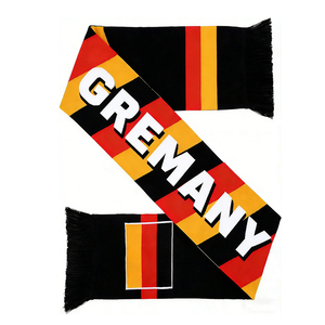 Bufanda de punto personalizada con logo de Alemania 2026 de doble cara, gorro tipo pescador con bandera, bufandas de jacquard para aficionados de fútbol y animadoras - Product Image 2