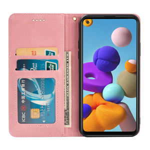 Classique Portefeuille En Cuir Mobile Téléphone Cas Sac Pour <span class=keywords><strong>Samsung</strong></span> Galaxy S20 S21 FE S22 S23 Plus S24 Ultra Magnétique Flip Cover - Product Image 2