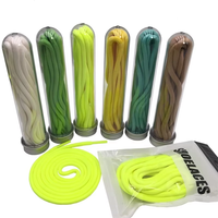 Lacets ronds de couleur unie en gros avec embouts en plastique, lacets durables en polyester pour baskets décontractées et bottes
