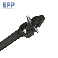Attaches-câbles noirs robustes autobloquants résistants aux UV pour installation automobile, attaches-câbles à montage par poussée en tailles assorties