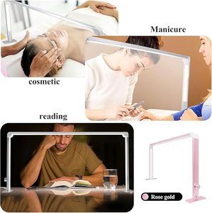 Lámpara de Escritorio LED para Técnicos de Uñas, Luz Blanca Cálida, Metálica, Cuadrada, para Manicura, Tatuajes y Pestañas, Marca Elanby - Product Image 5