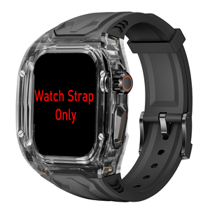 ชุดอุปกรณ์ตกแต่งใสหรูหรา Upro สำหรับ Apple Watch Series 11 10 ขนาด 46 มม. 42 มม. เคสใสทำจาก PC พร้อมสายรัดข้อมือซิลิโคนแบบนุ่มปรับได้สำหรับเล่นกีฬา - Product Image 1