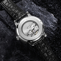 Montres-bracelets automatiques mécaniques de luxe pour hommes en acier inoxydable, serties de diamants Moissanite