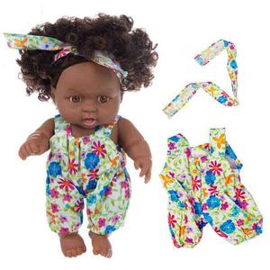 Muñeca negra africana personalizada de 8 pulgadas al por mayor, muñeca bonita teñida con corbata, muñeca de renacimiento de vinilo relajante, juguete para niños - Product Image 5