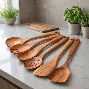 <b>Wooden</b> Kitchen Utensil <b>Set</b> <b>Wooden</b> Cooking Utensil <b>Set</b> <b>Wooden</b> <b>Spoon</b> <b>Set</b> <b>Wooden</b> Kitchen Tools <b>Wooden</b> Cooking Tools <b>Wooden</b> - Product Image 1