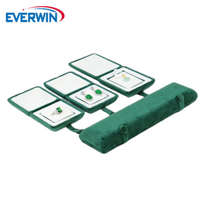 EVERWIN Velvet Jewelry Box Set Snap Closure Elegant Jewellery Storage <b>Case</b> Pendant Necklace Box Ring Jewelry Packaging Custom - Product Image 2