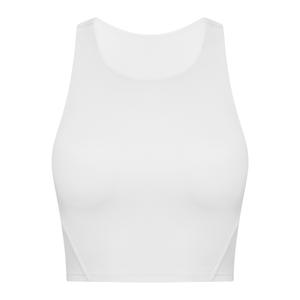 Camiseta sin mangas con cuello Halter para mujer para Fitness Yoga LOGO personalizado sin espalda Camiseta sin mangas ajustada elástica - Product Image 3