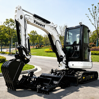 Mini-excavatrice certifiée CE EPA EURO 5, 2 tonnes, 1,6 tonne, 1,2 tonne, excavatrice hydraulique sur chenilles avec godet et tarière