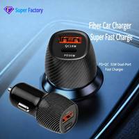 38W Snelle Autolader QC3.0 PD30W Type-C Mini met OVP OCP OTP Bescherming