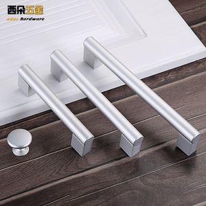 Xiduo Black Aluminum Alloy Cabinet Handles Bar Shape Matte Finish Minimalist Style For Cabinet Doors 96 128 160 192 224 - Product Image 2