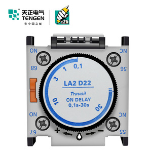 LA2 D22 รีเลย์หน่วงเวลาแบบ Air Delay หน่วงเวลาเปิด 0.1-30 วินาที หน่วงเวลาสัมผัสแบบเงิน รีเลย์หน่วงเวลา - Product Image 2