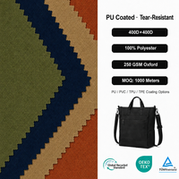 Tissu en polyester 100% à motif losanges en chevrons 400D pour produits d'extérieur et bagages, tentes, auvents, sacs à dos, PU, PVC, TPU