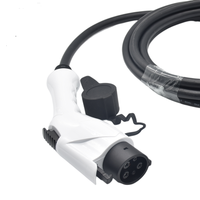 16A 32A monofásico único trifásico 5 pines 7 pines Tipo 1 Tipo 2 conector EV carga Pug con Cable de carga de vehículo eléctrico