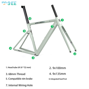 Cuadro de <span class=keywords><strong>Bicicleta</strong></span> de Carretera SeeMore Personalizado de <span class=keywords><strong>Aluminio</strong></span>, 700C, para Bicicletas de Carreras, con Frenos de Disco/Llanta, Ligero - Product Image 3