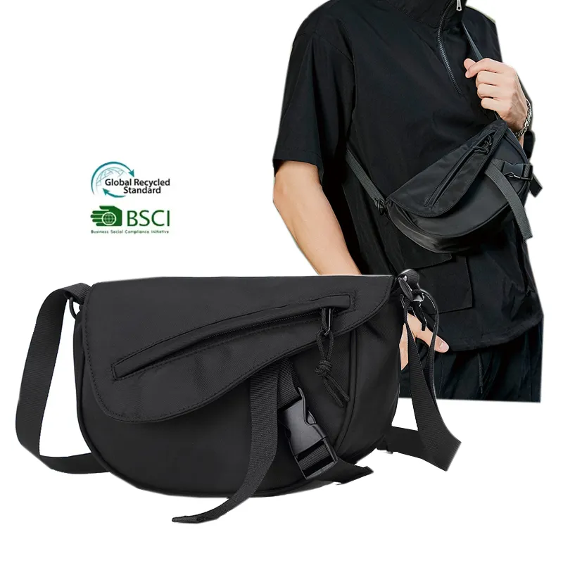 custom logo mens crossbody bag waterproof men's cross body bag unique messenger bag