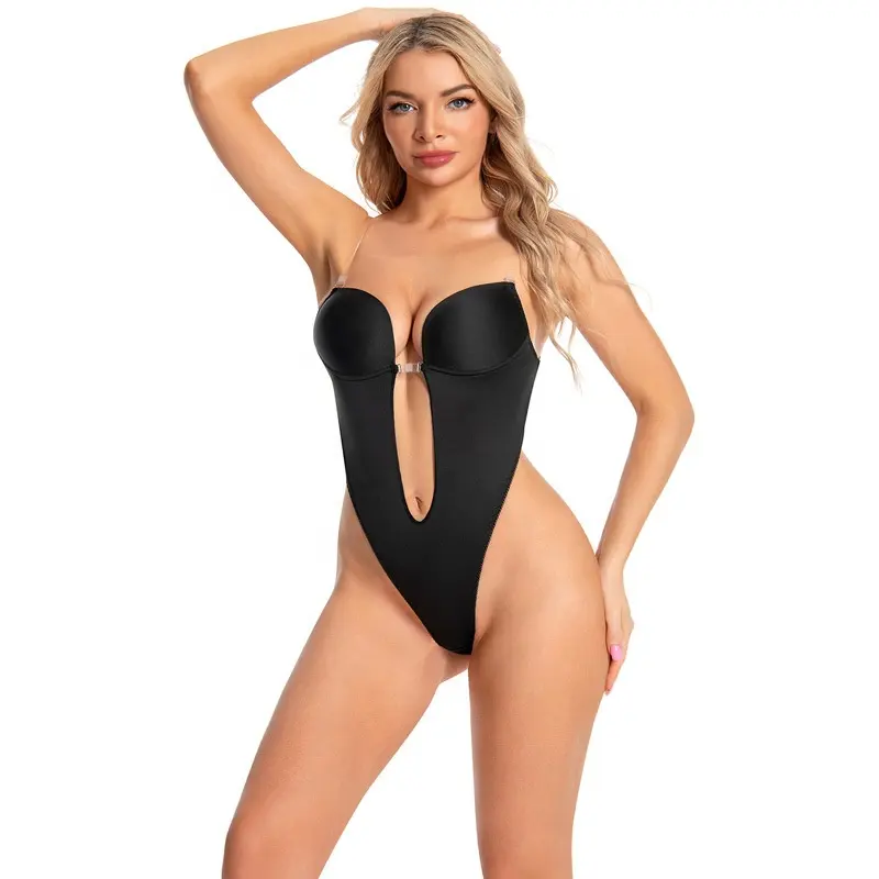 2024 Dames Sexy Full Body Shaper Diepe V Bh T-Back Onzichtbare Push-Up Korset Ondergoed Afslankvormer