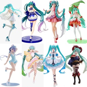 Set de Figuras de Anime Hatsune <span class=keywords><strong>Miku</strong></span> al por Mayor, Lindos Juguetes de Cantante Virtual, Figuras Coleccionables para Decoración de Escritorio, Regalo para Fans, Muñeca de Compañía - Product Image 1