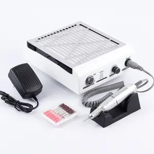 2 IN 1 Profession Polisher Electric Manicure Nail Dust Collect Vacuum Cleaner Nail Table Dust Collector