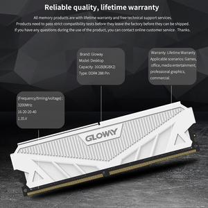 Gloway <span class=keywords><strong>DDR4</strong></span> <span class=keywords><strong>Ram</strong></span> 8GB X 2 3200Mhz, Rompi Pendingin <span class=keywords><strong>Ram</strong></span> Memori I5 dengan Dukungan X .M.p. Fungsi Memoria <span class=keywords><strong>Ram</strong></span> <span class=keywords><strong>16GB</strong></span> <span class=keywords><strong>Ddr4</strong></span> untuk Pc Gaming Komputer - Product Image 2
