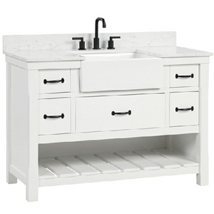 American Durable Farmhouse <b>White</b> Bathroom Vanity - Product Image 3
