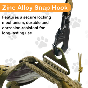 Harness Taktis Heavy Duty untuk Hewan Peliharaan dengan Pegangan, Rompi Anti Tarik, Rompi Anjing yang Dapat Disesuaikan untuk Pelatihan, Berburu, dan Berjalan - Product Image 3