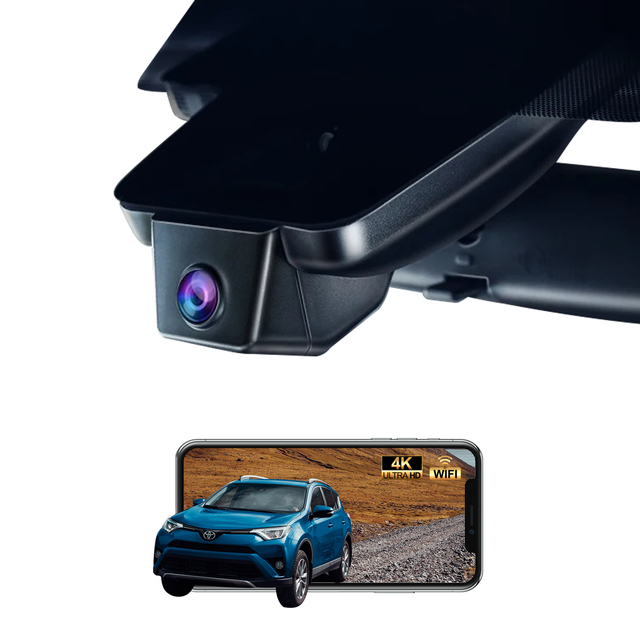 4K WiFi Car Driving Black Box Dual Lens Dashcam for Toyota RAV4 XA50 XA40 XU80 2017-2024 Hidden Video Recorder 1-Year Warranty