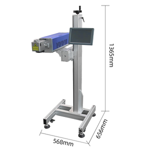 Machine de marquage <span class=keywords><strong>laser</strong></span> CO2 en ligne haute vitesse 30W 40W 60W pour bouteilles PET, bois, papier, cuir - Product Image 4