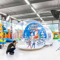 Tente gonflable de dôme d'igloo transparent de maison de bulle de ballon gonflable de Noël de fête d'enfants extérieure