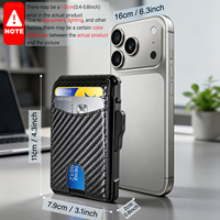 Portefeuille pour homme en PU de haute qualité avec blocage RFID, motif rayé, doublure métallique, porte-cartes multi-fentes, portefeuille à rabat