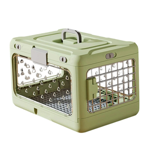 Transporteur pliable pour animaux de compagnie à <span class=keywords><strong>prix</strong></span> d'usine | Caisse de voyage portable en plastique pour chat et petit chien avec design respirant et système de verrouillage double - Product Image 5